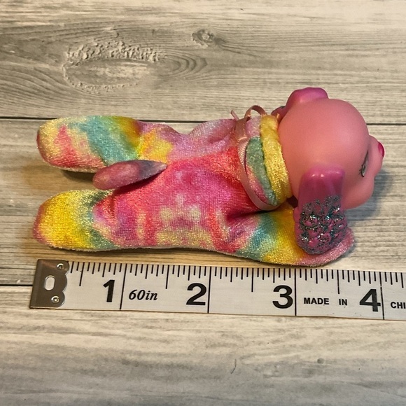 JUST PLAY Puppy Surprise PS Rainbow Plush Pink tye die Toy glitter Ears - Picture 7 of 8